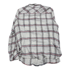 Camisa Tommy Hilfiger Extra Grande Mujer Blanca Con Cuadros