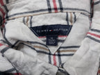 Camisa Tommy Hilfiger Extra Grande Mujer Blanca Con Cuadros