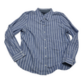 Camisa Tommy Hilfiger De Mujer Extra Grande Azul Con Lineas