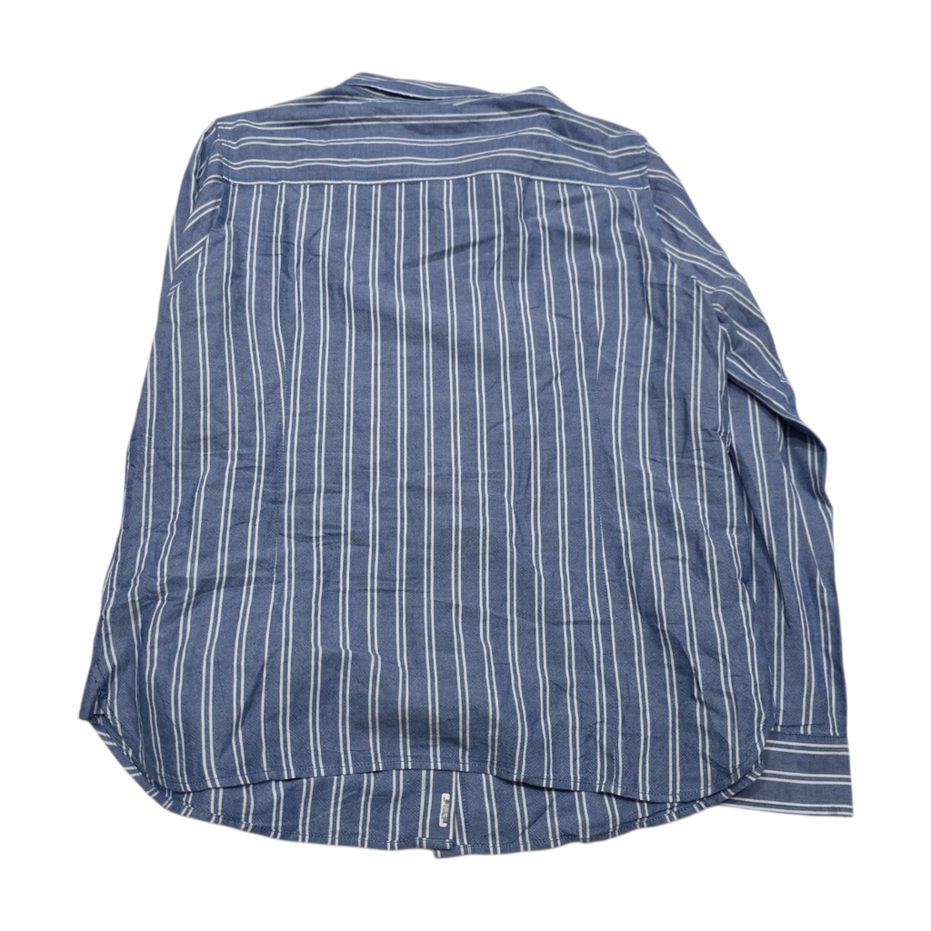 Camisa Tommy Hilfiger De Mujer Extra Grande Azul Con Lineas