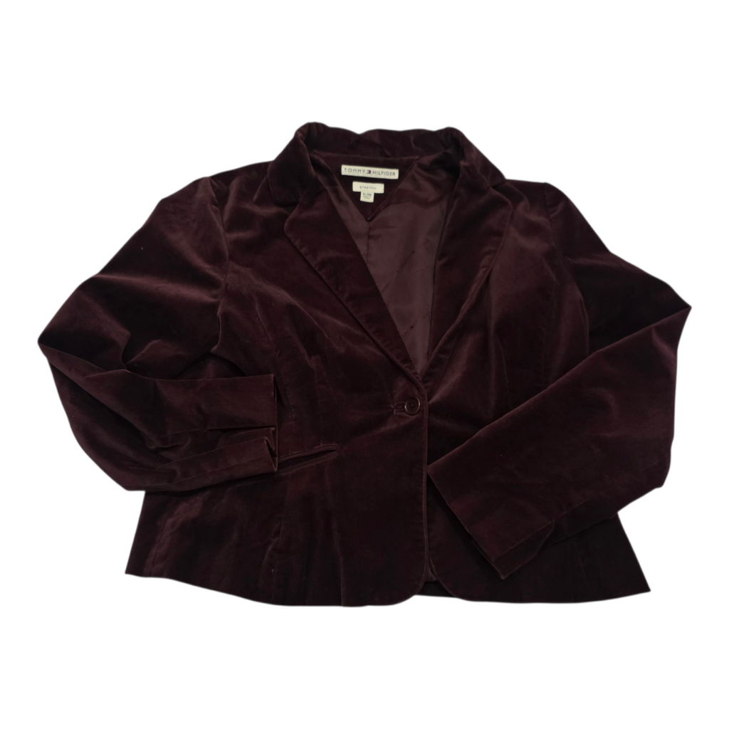 Blazer Tommy Hilfiger Terciopelo Vino Extra Grande Stretch