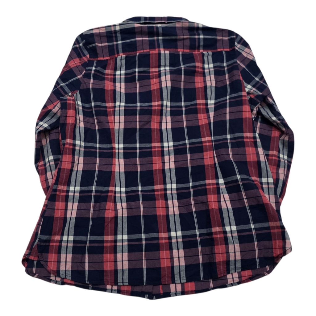 Camisa Tommy Hilfiger Classic Fit Mujer Azul/rosa Talla Xxl