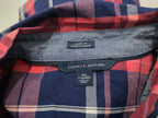 Camisa Tommy Hilfiger Classic Fit Mujer Azul/rosa Talla Xxl