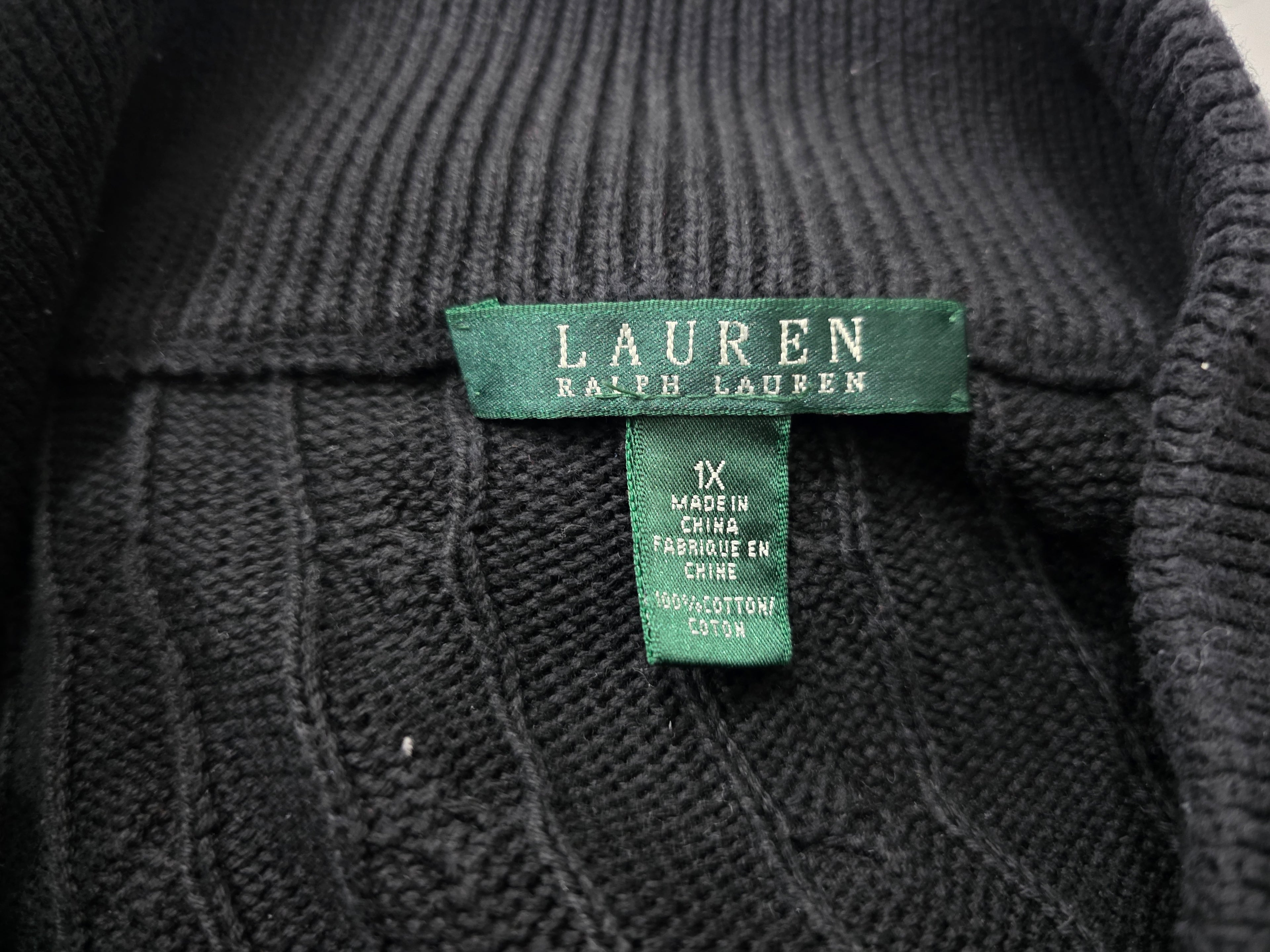 Sueter Ralph Lauren De Mujer Talla 1x Color Negro