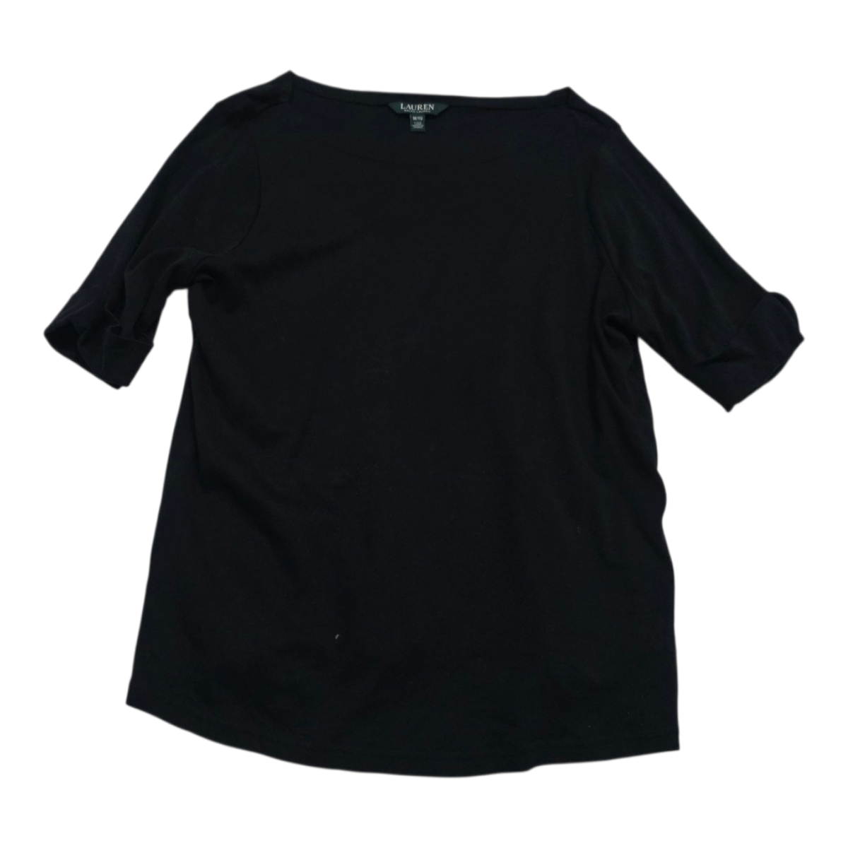 Playera Basica Ralph Lauren Talla 1x Color Negro De Mujer