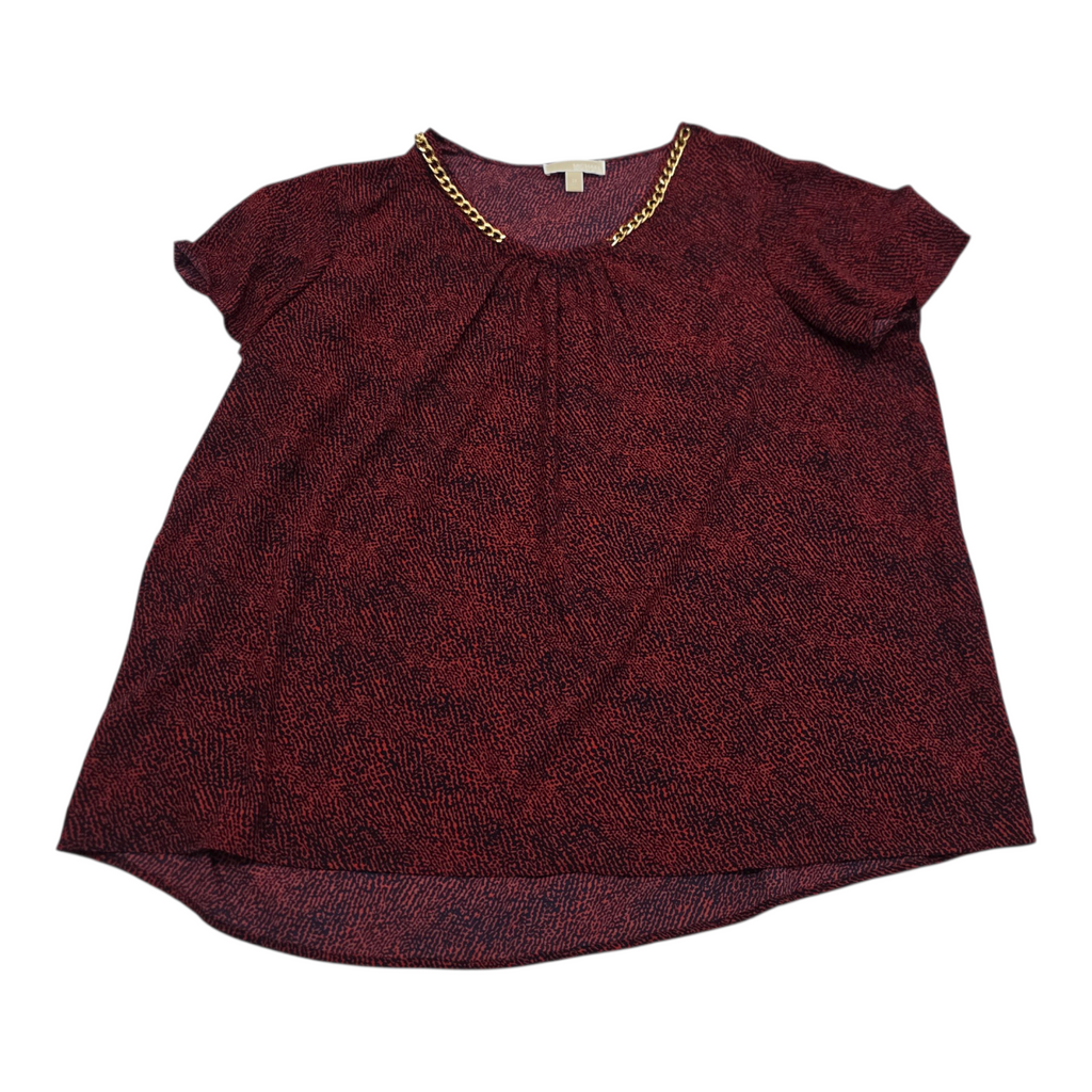 Blusa Michael Kors De Mujer Talla 3x Roja Con Cadena