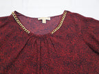 Blusa Michael Kors De Mujer Talla 3x Roja Con Cadena