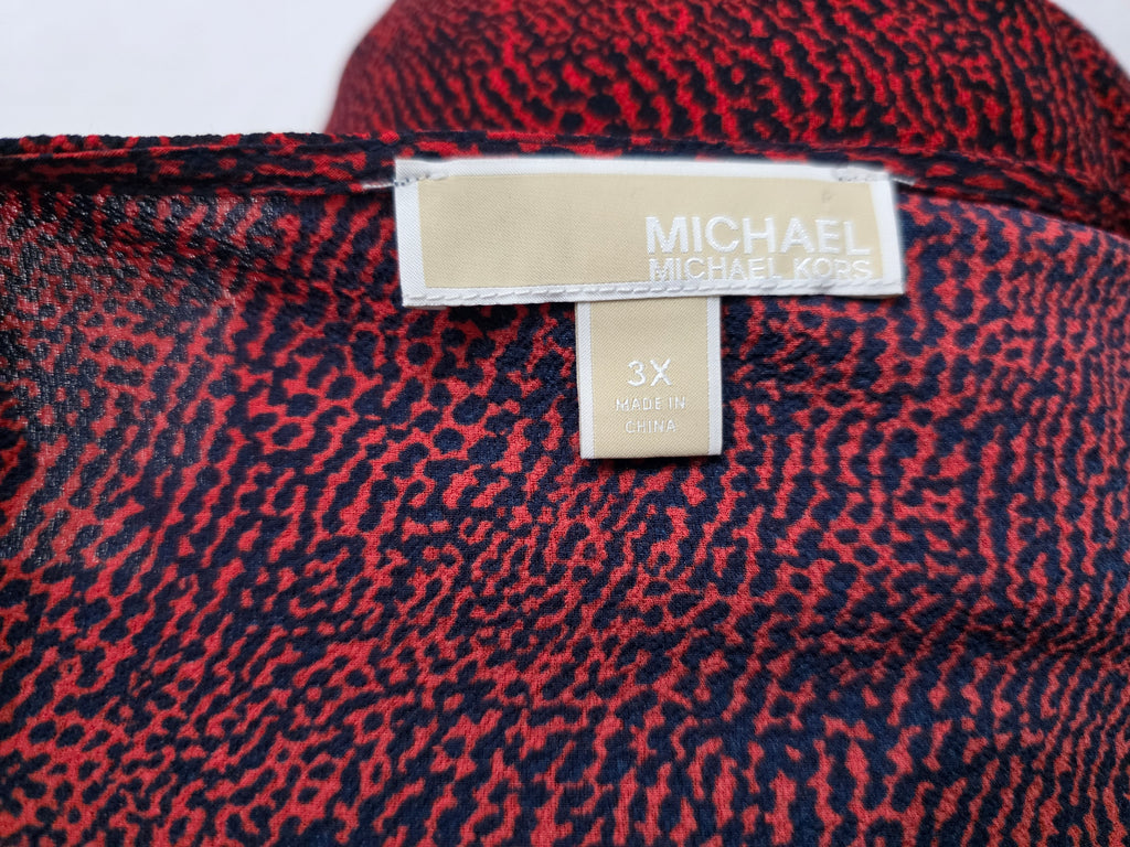 Blusa Michael Kors De Mujer Talla 3x Roja Con Cadena