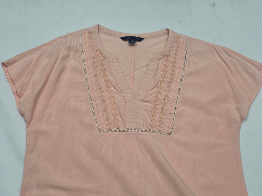 Blusa Tommy Hilfiger De Mujer Extra Chica Color Salmon