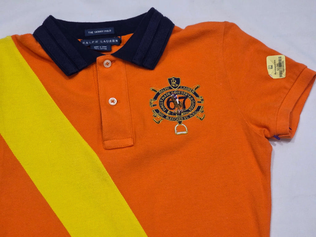 Playera Ralph Lauren Skinny Polo Extra Chica Mujer Naranja