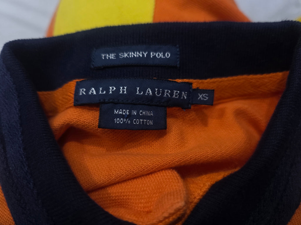 Playera Ralph Lauren Skinny Polo Extra Chica Mujer Naranja