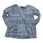 Blusa Tommy Hilfiger Azul/blanco Manga Larga Ligera