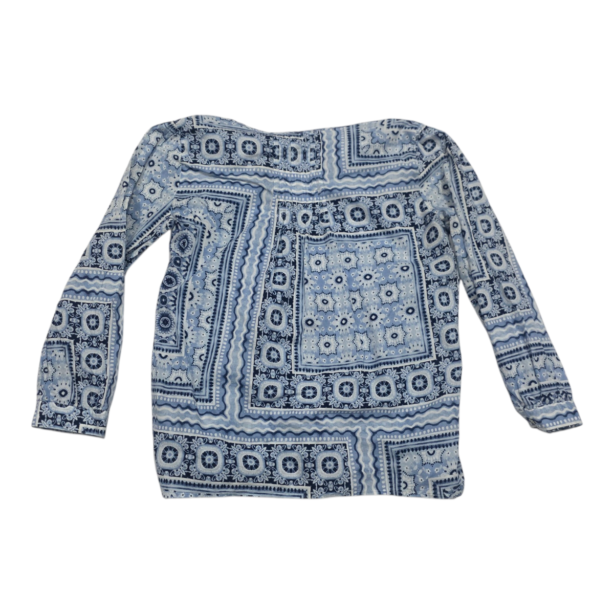 Blusa Tommy Hilfiger Azul/blanco Manga Larga Ligera