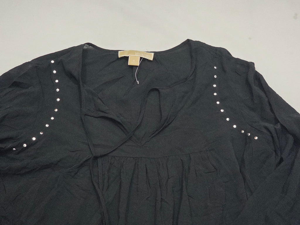 Blusa Michael Kors De Mujer Talla Chica Color Negro Brillo
