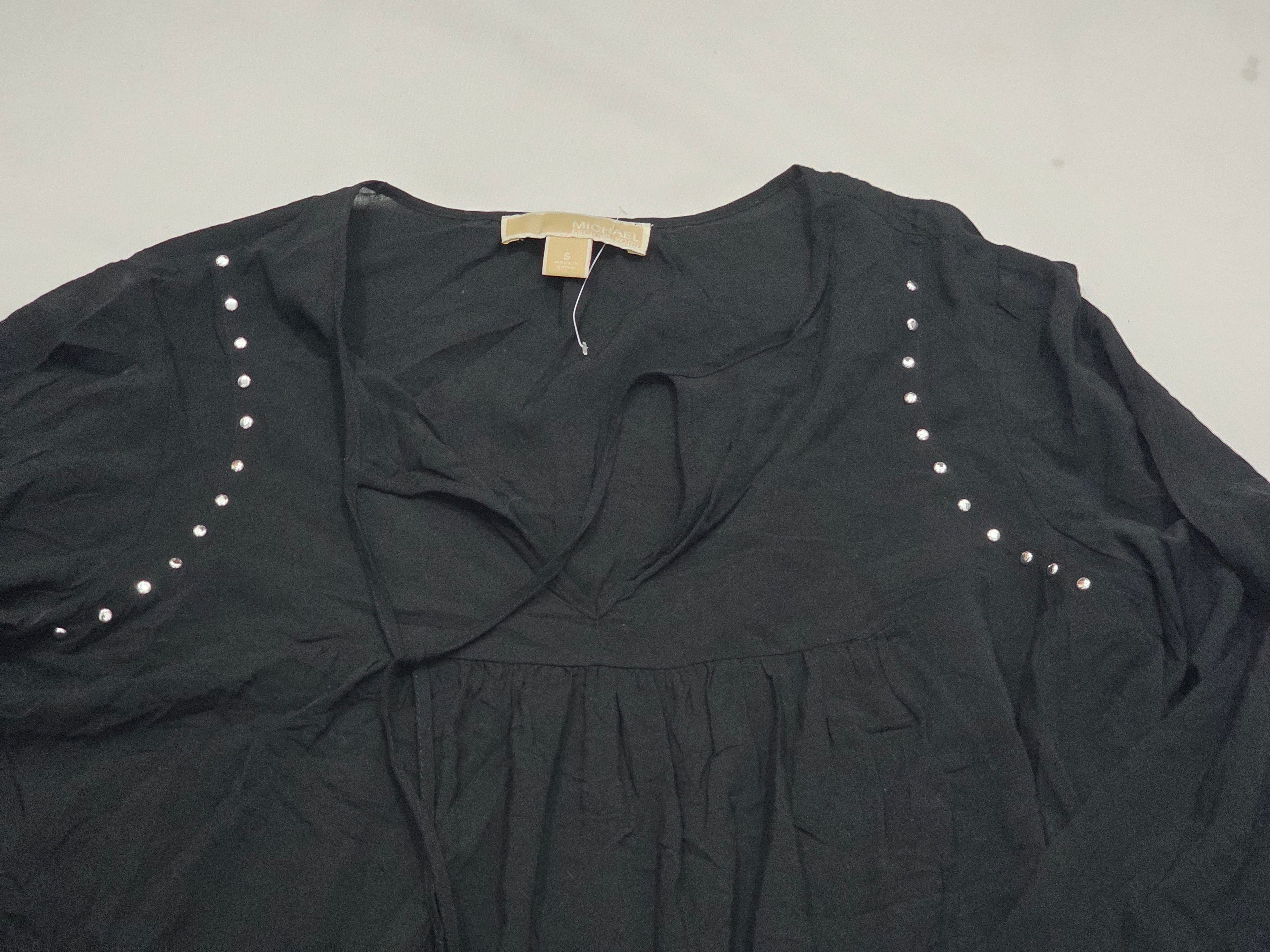 Blusa Michael Kors De Mujer Talla Chica Color Negro Brillo