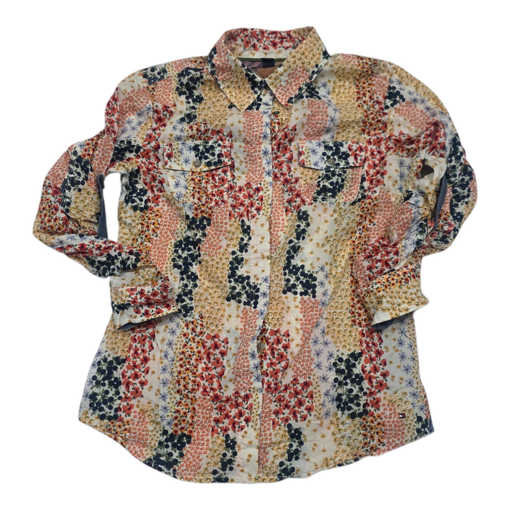 Camisa Tommy Hilfiger Mujer Talla Chica Floreada Multicolor