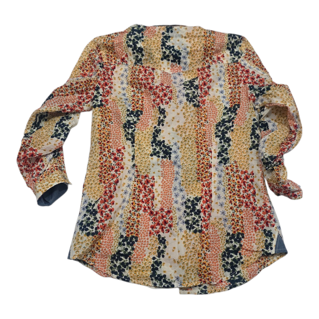 Camisa Tommy Hilfiger Mujer Talla Chica Floreada Multicolor