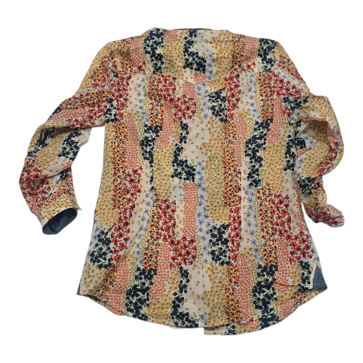 Camisa Tommy Hilfiger Mujer Talla Chica Floreada Multicolor