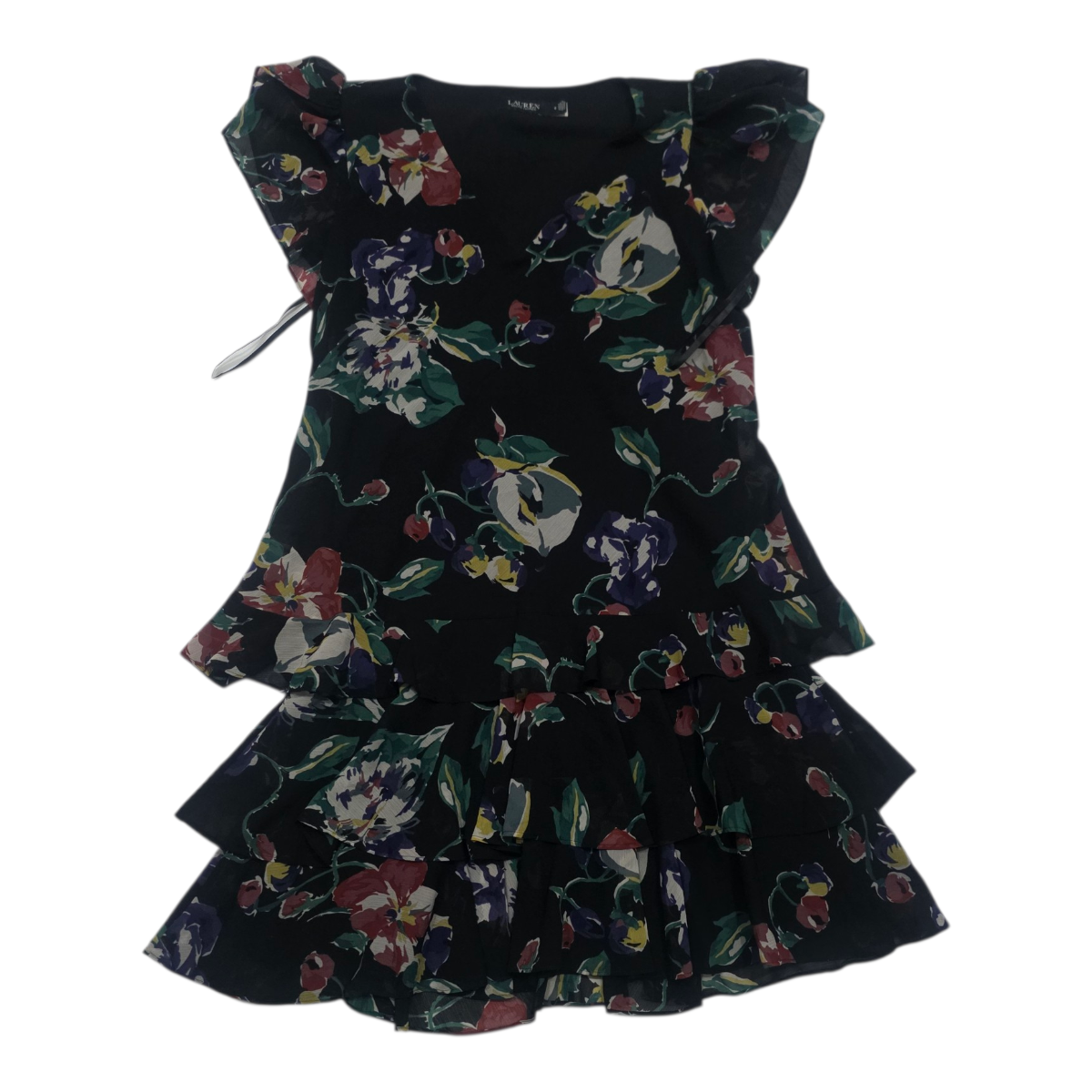 Vestido Ralph Lauren De Mujer Talla 6 Con Olanes Negros