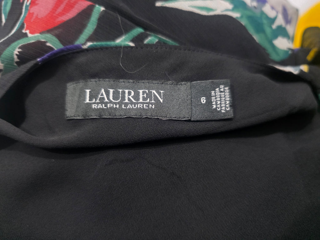 Vestido Ralph Lauren De Mujer Talla 6 Con Olanes Negros