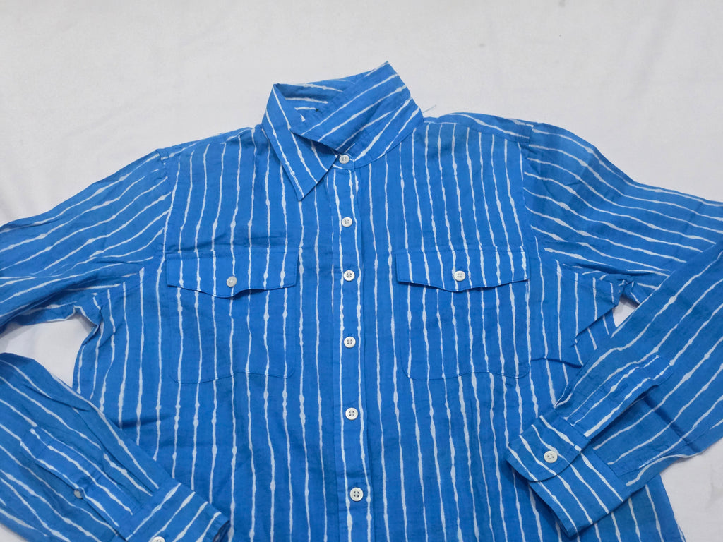 Camisa Ralph Lauren De Mujer Azul Rayada Talla Chica