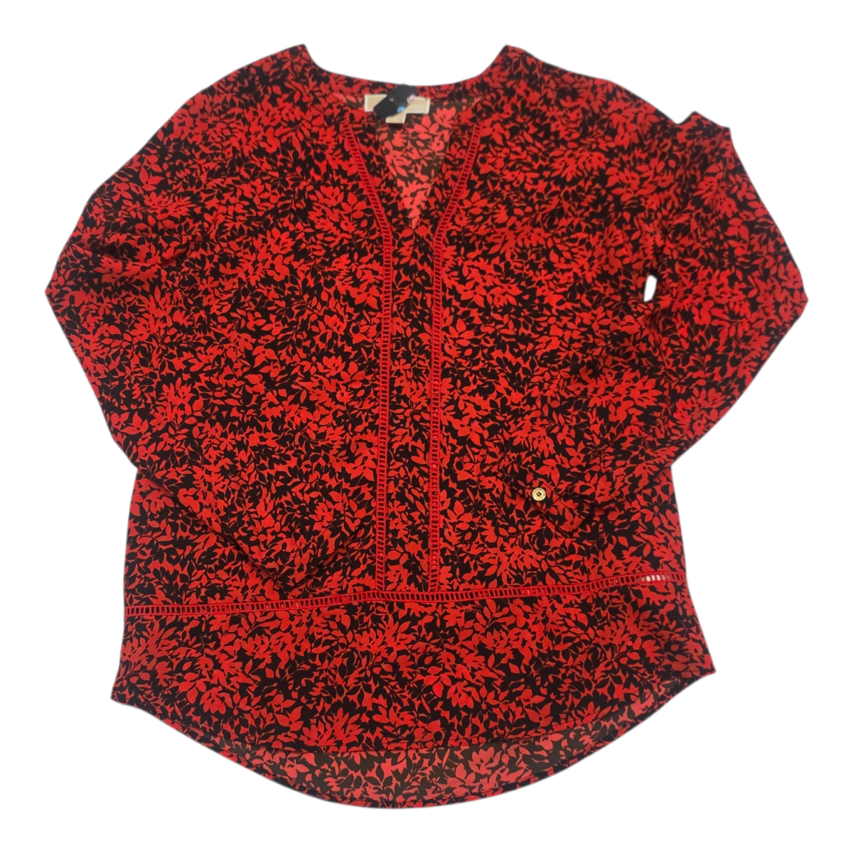 Blusa Michael Kors De Mujer Talla Chica Roja/negro
