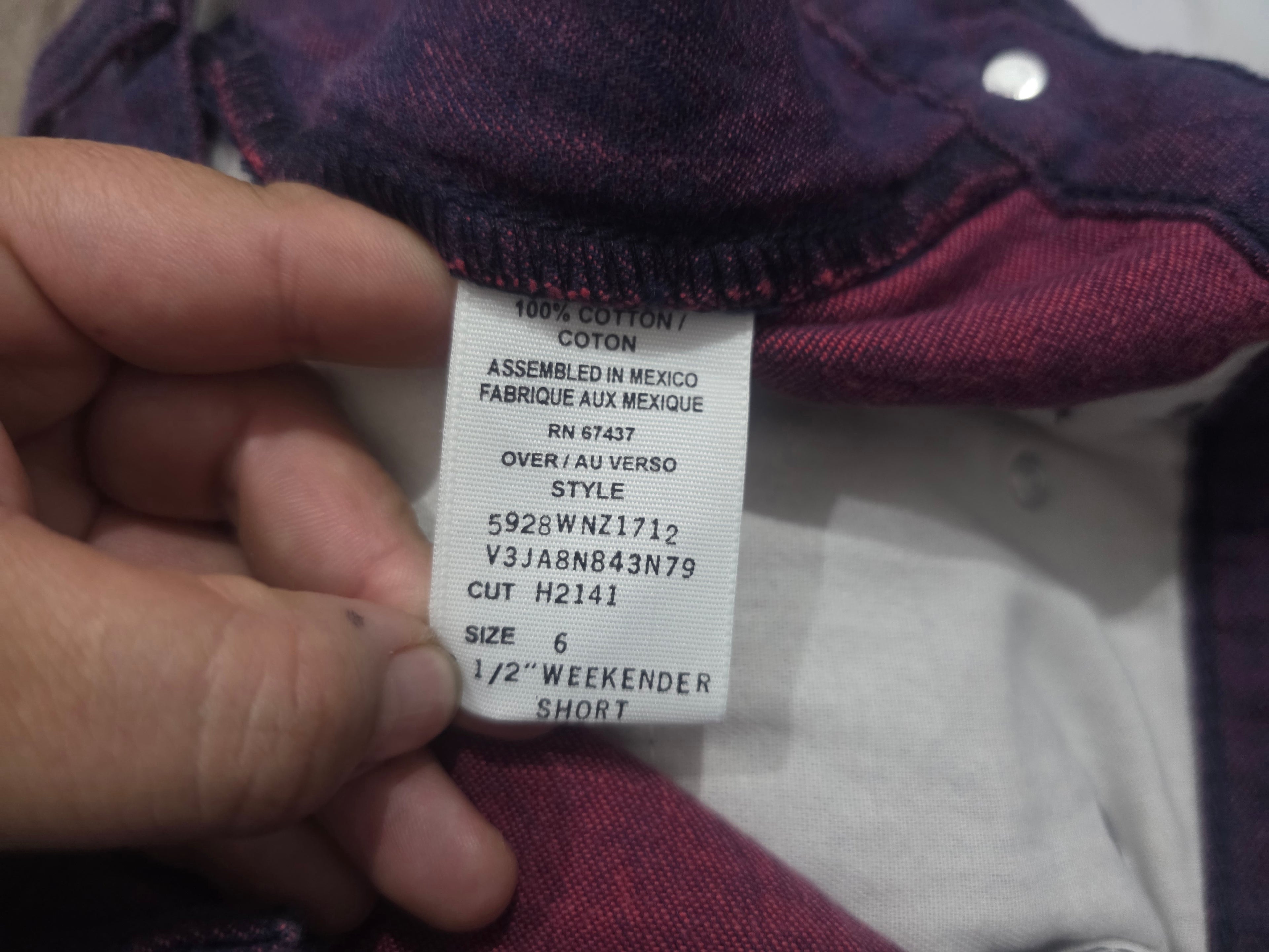 Short Ralph Lauren Jeans De Mujer Talla 6 Color Morado
