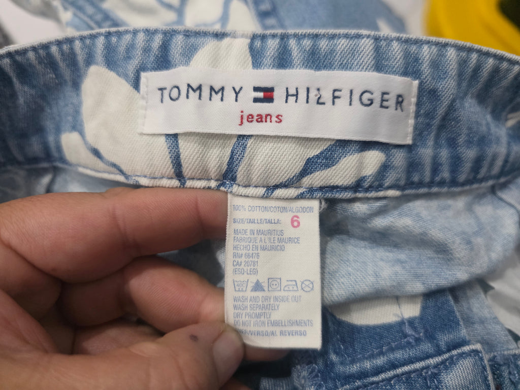 Pantalon Floreado Tommy Jeans De Mujer Talla 6