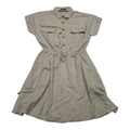 Vestido Tommy Hilfiger Mujer Talla 4 Cafe Manga Corta