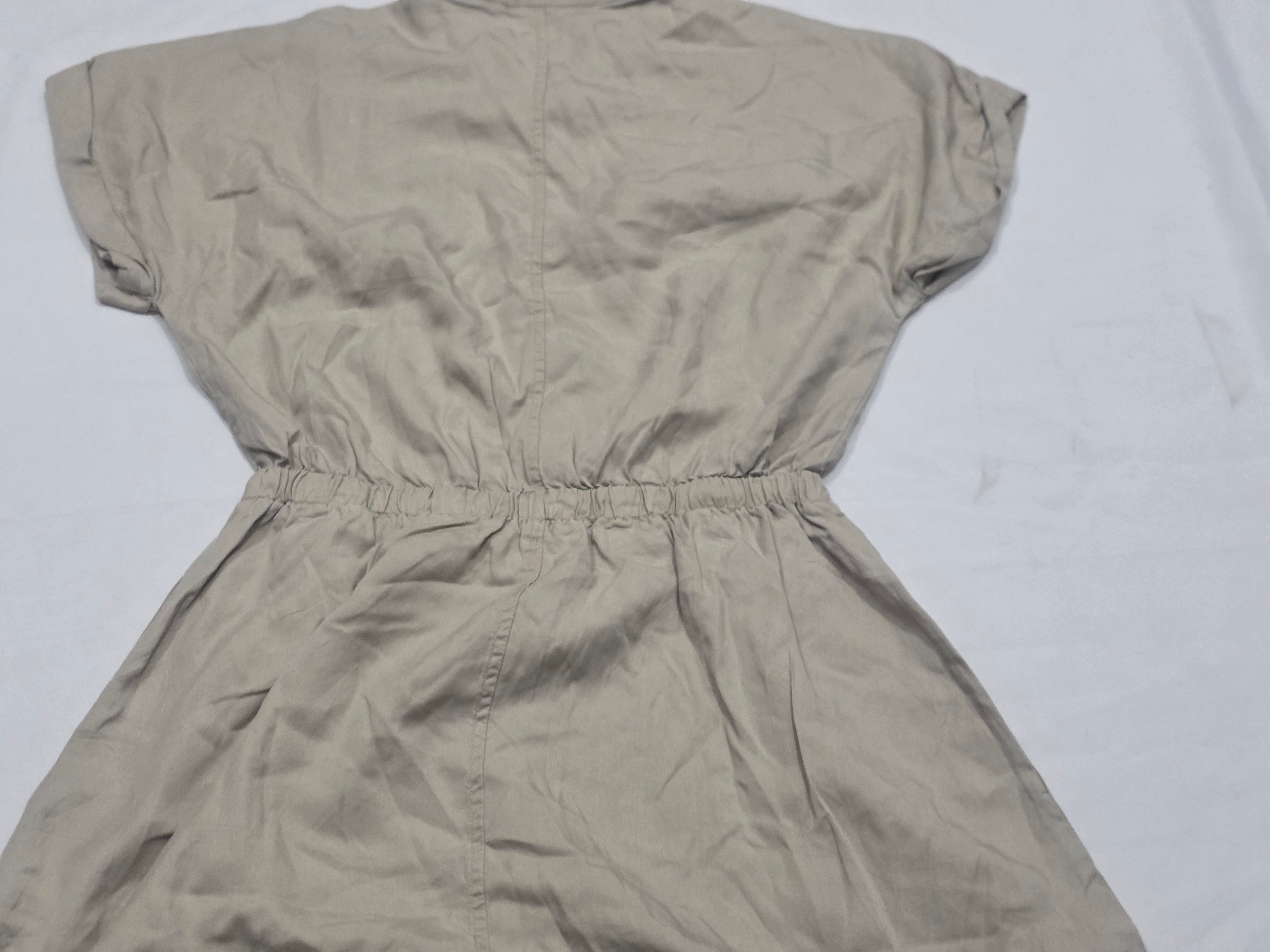 Vestido Tommy Hilfiger Mujer Talla 4 Cafe Manga Corta