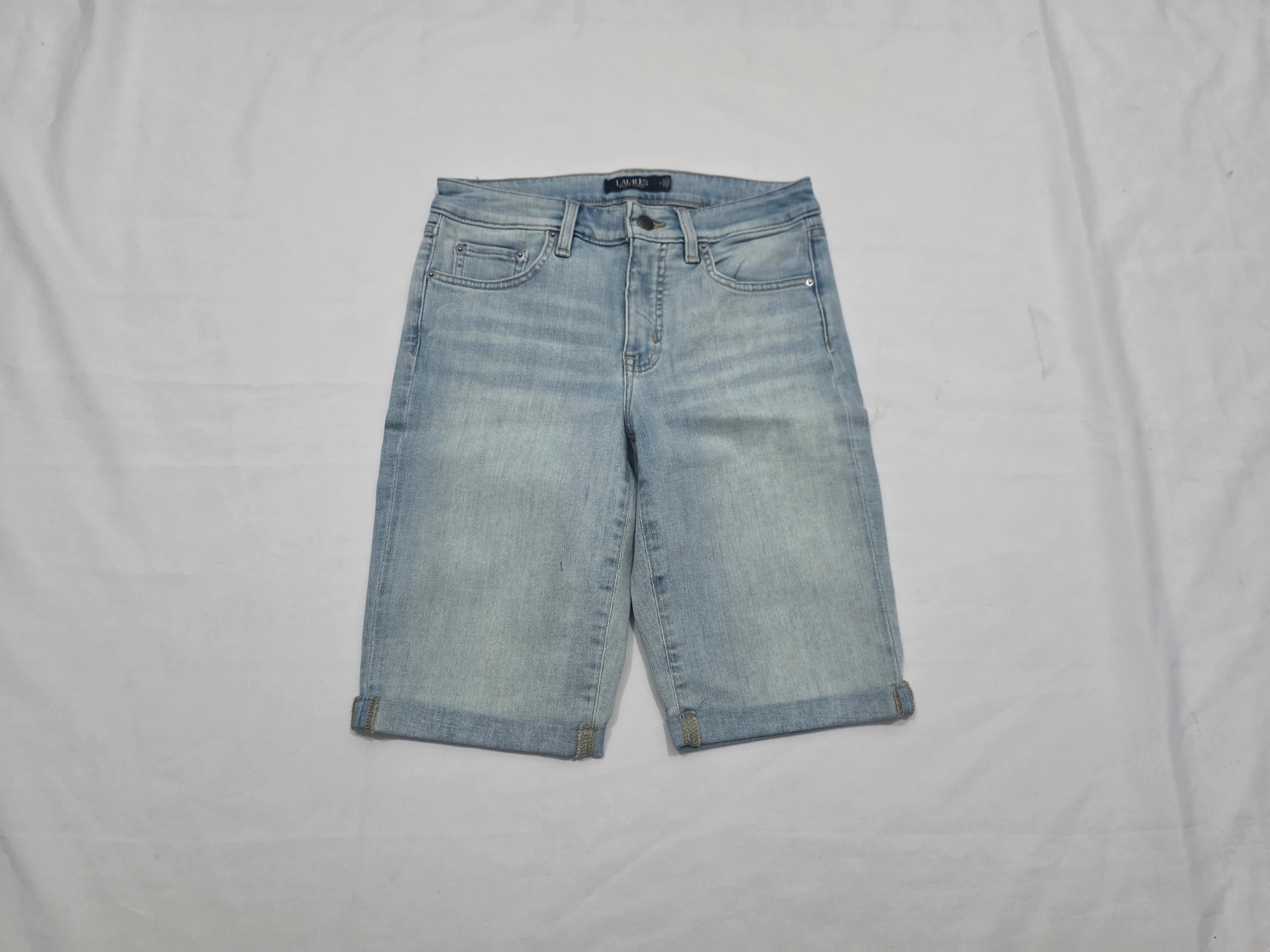 Bermuda Ralph Lauren De Mujer Talla 4 Color Azul Claro