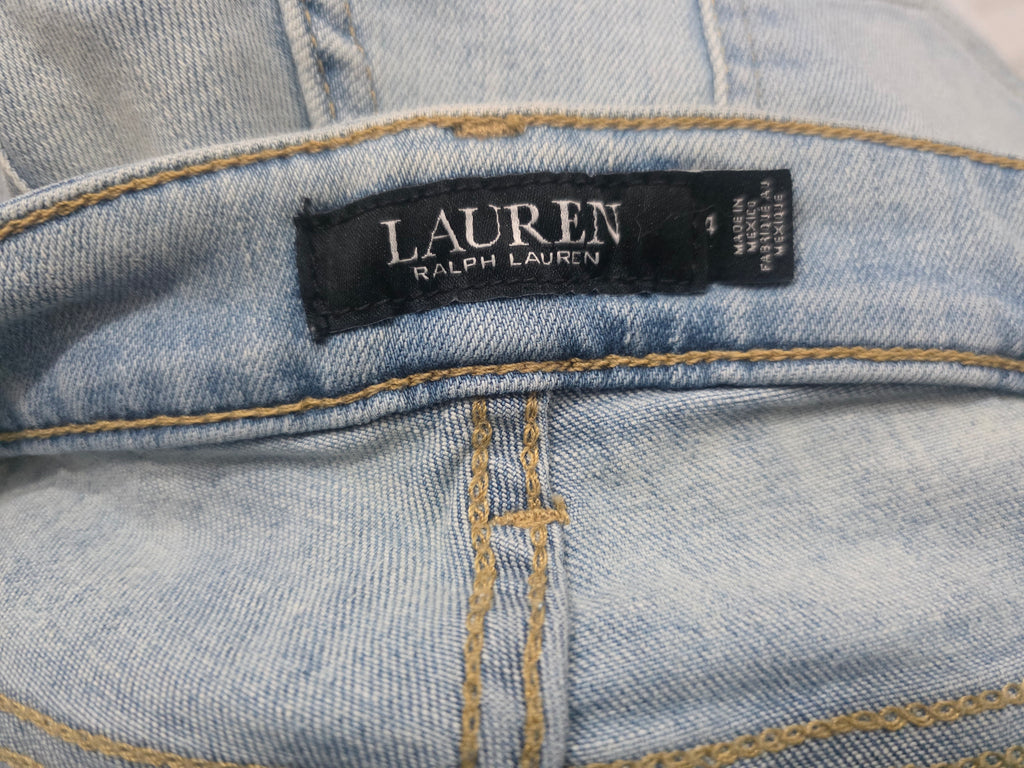 Bermuda Ralph Lauren De Mujer Talla 4 Color Azul Claro