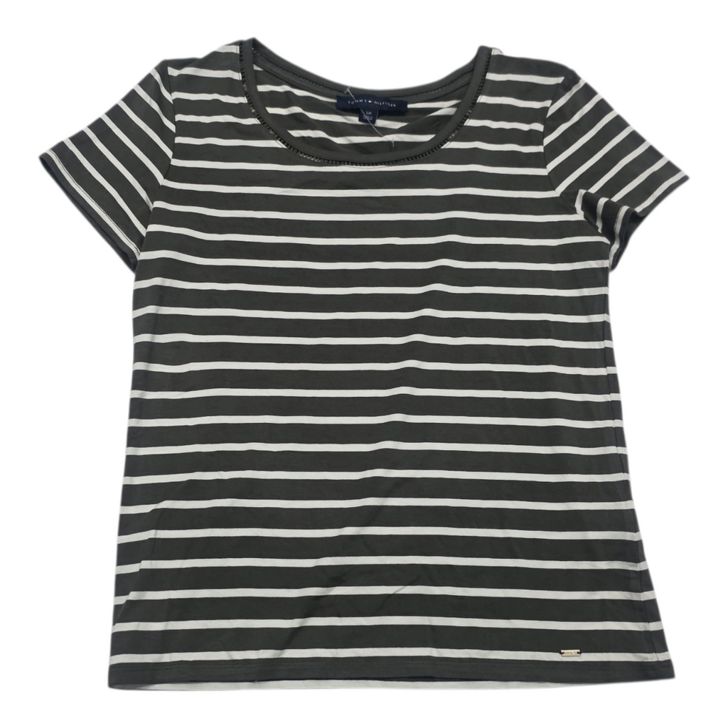 Playera Tommy Hilfiger Mujer Talla Chica Verdeblanco