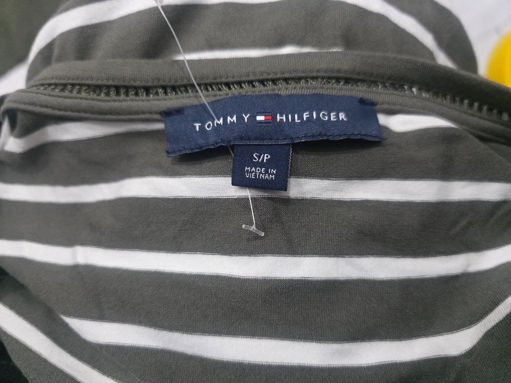 Playera Tommy Hilfiger Mujer Talla Chica Verdeblanco