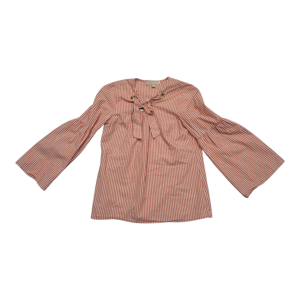 Blusa Michael Kors De Mujer Talla Chica Naranja Manga Amplia