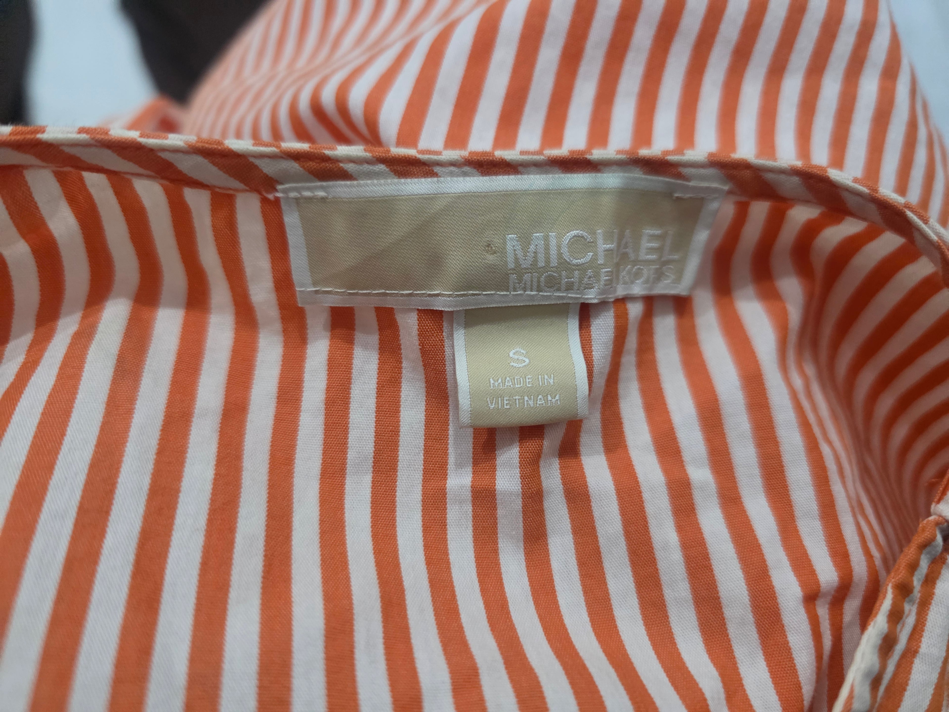 Blusa Michael Kors De Mujer Talla Chica Naranja Manga Amplia
