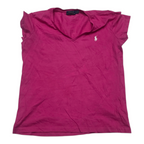 Playera Polo Ralph Lauren Fucsia Poni Blanco Mediana Mujer
