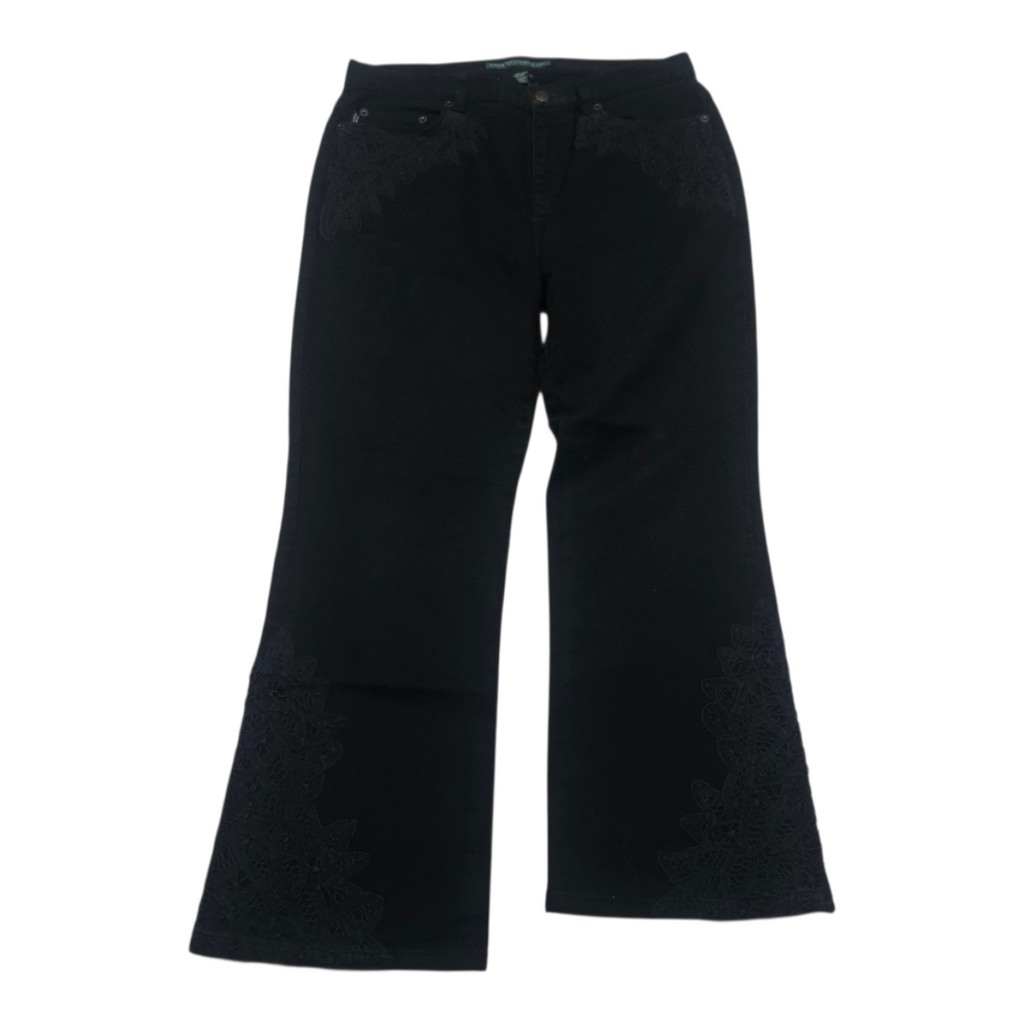 Pantalon Ralph Lauren De Mujer Talla 10 Petite Color Negro