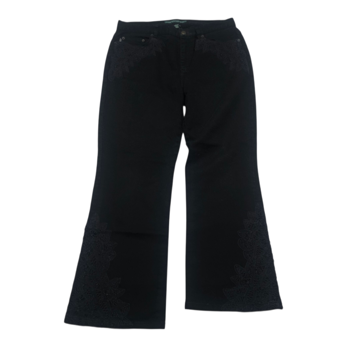 Pantalon Ralph Lauren De Mujer Talla 10 Petite Color Negro