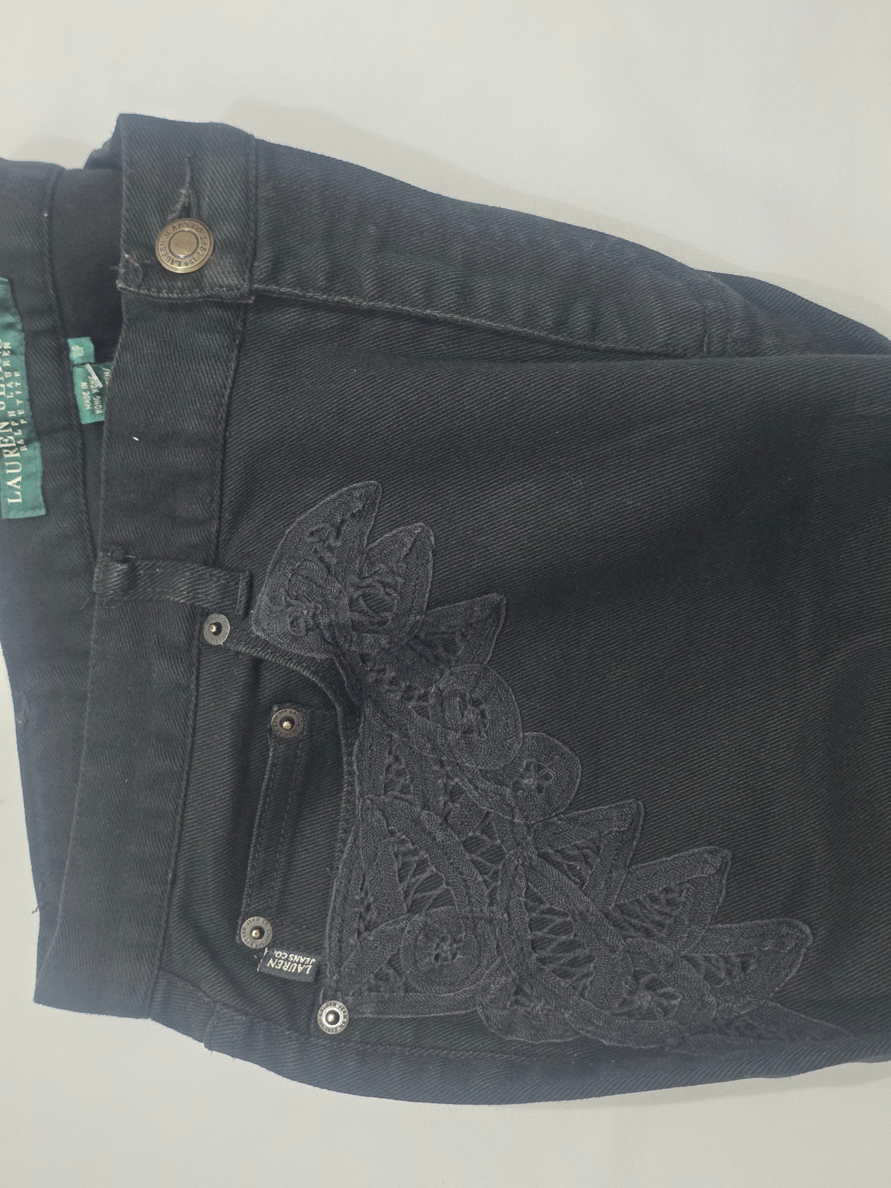 Pantalon Ralph Lauren De Mujer Talla 10 Petite Color Negro
