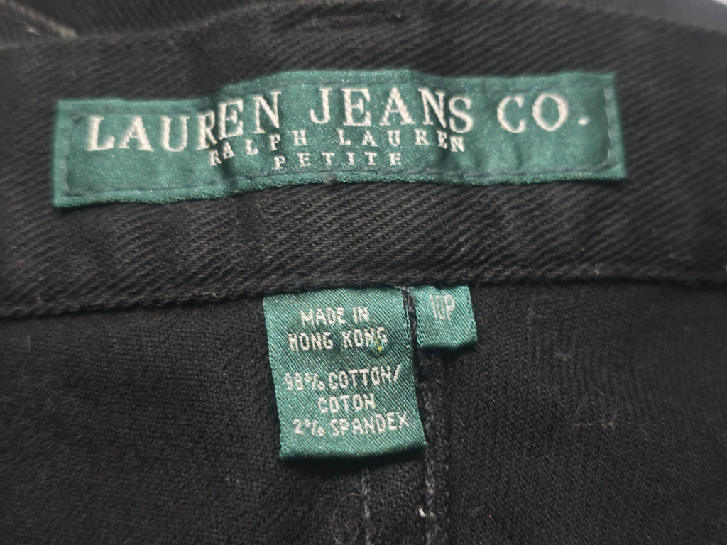 Pantalon Ralph Lauren De Mujer Talla 10 Petite Color Negro