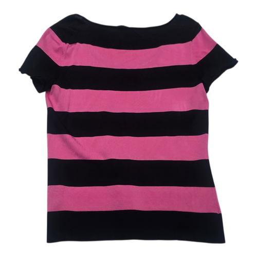 Blusa Ralph Lauren De Mujer Talla Mediana Viscose Rosa/negro