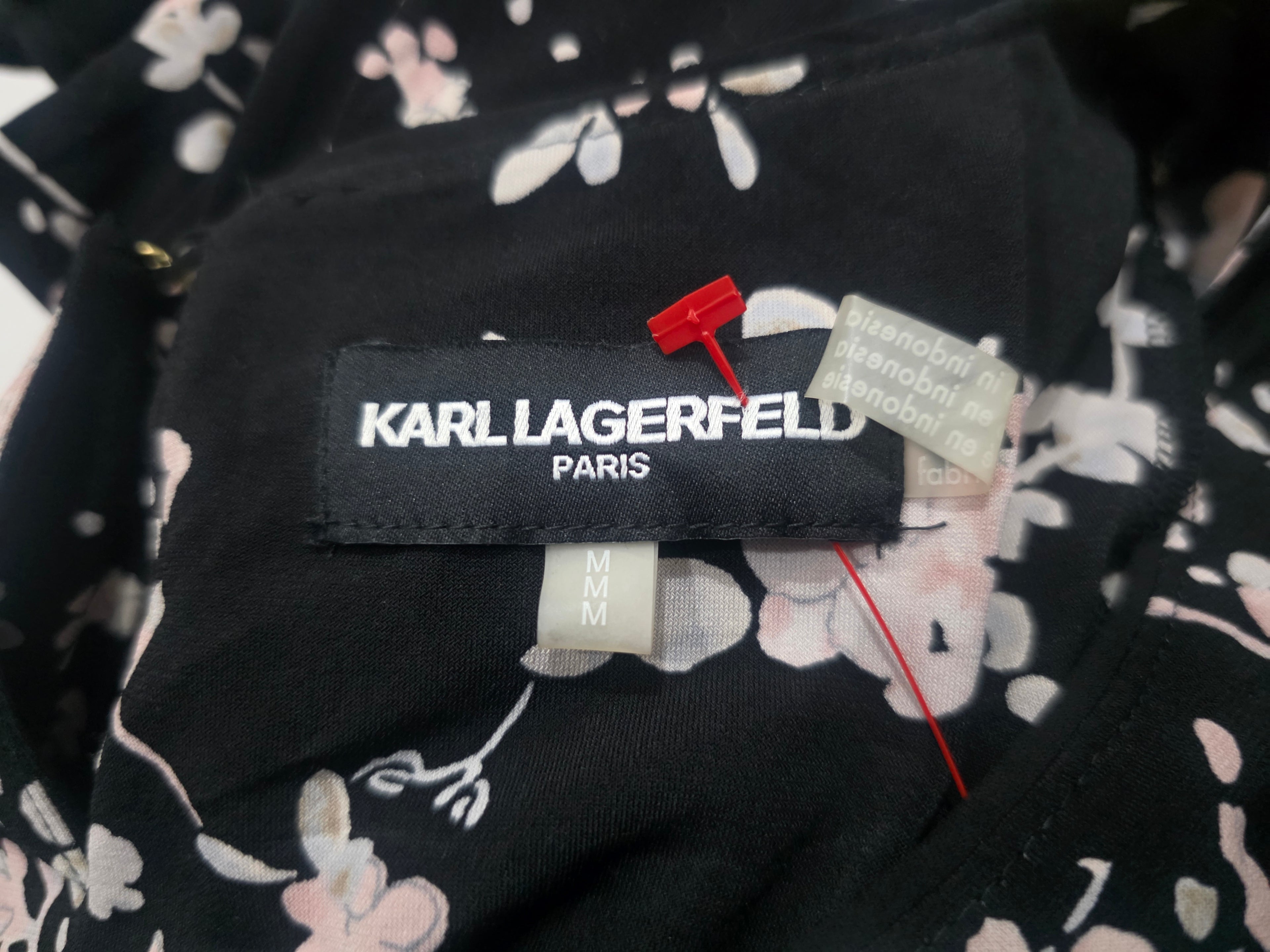 Blusa Karl Lagerfeld De Mujer Talla Mediana Negra Floreada