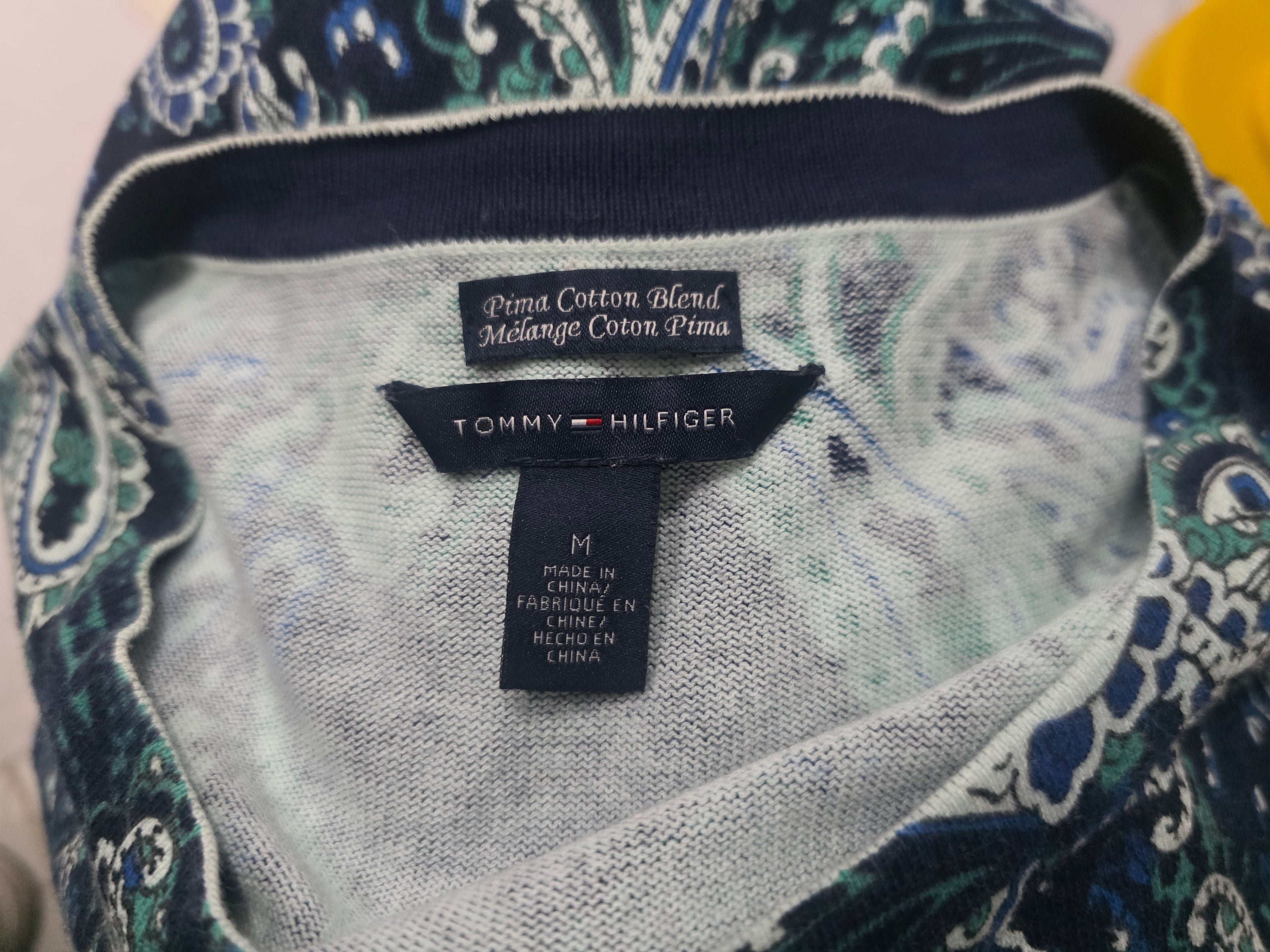 Sueter Tommy Hilfiger De Mujer Mediando Verde/azul