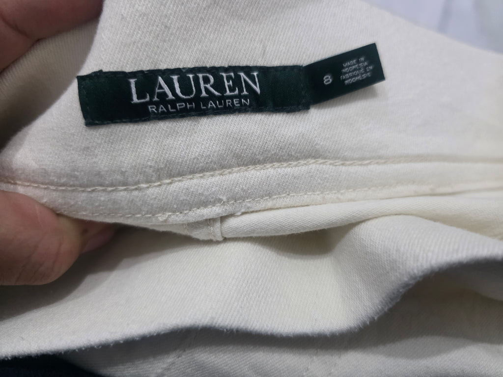 Legging Mezclilla Ralph Lauren Mujer Talla 8 Color Blanco