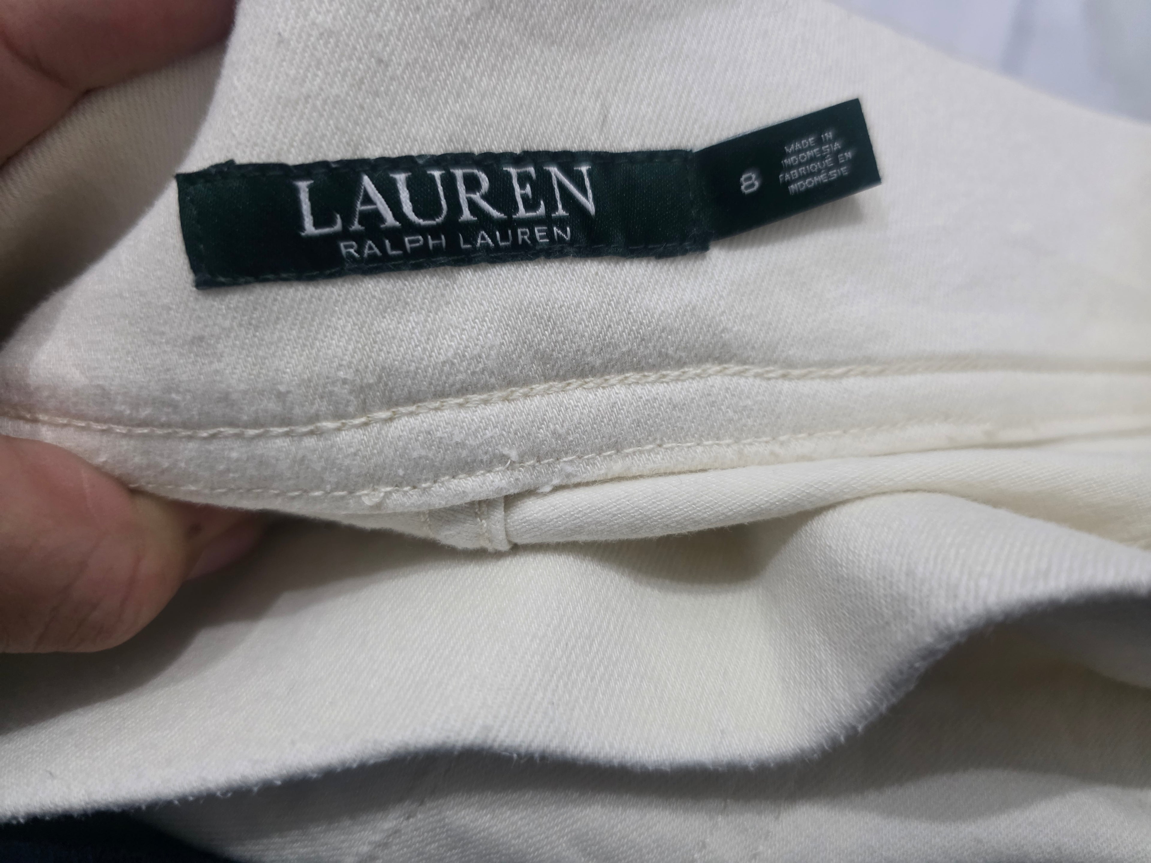 Legging Mezclilla Ralph Lauren Mujer Talla 8 Color Blanco