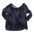 Blusa Michael Kors Mediana Azul/cafe Escote Redondo