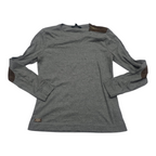 Playera Ralph Lauren De Mujer Gris Con Coderas Café Grande