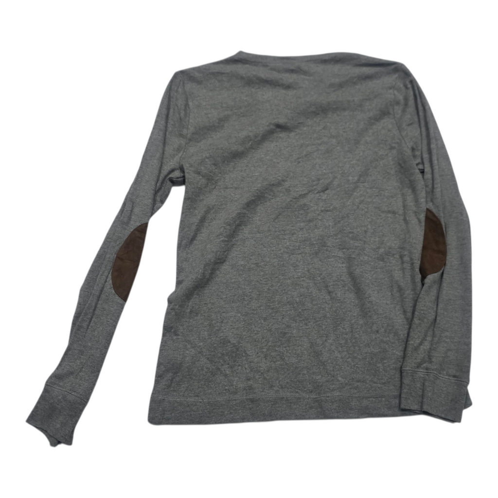 Playera Ralph Lauren De Mujer Gris Con Coderas Café Grande