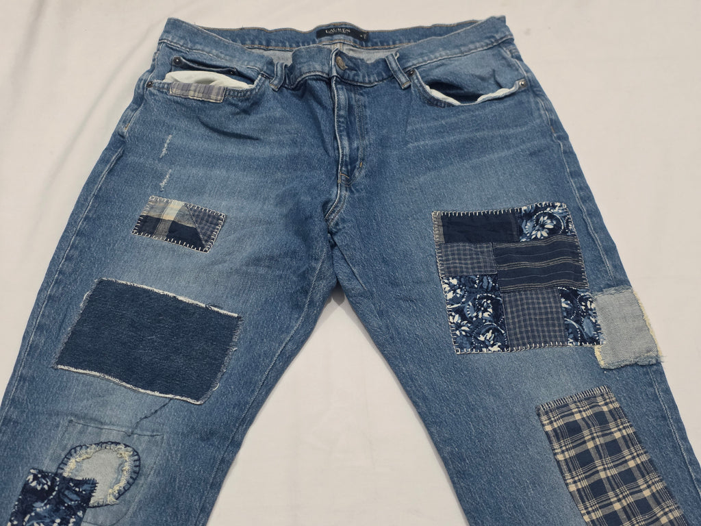 Pantalon Ralph Lauren De Mujer Talla 14 De Mezclilla Azul
